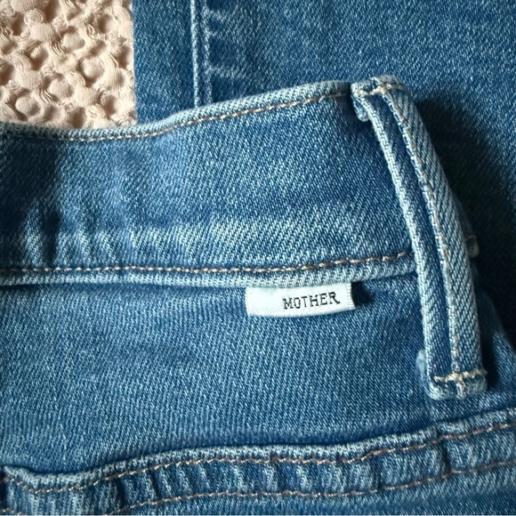 Mother The Insider Ankle Fray Jeans Eager Beaver 25 High Rise Crop - Picture 4 of 11